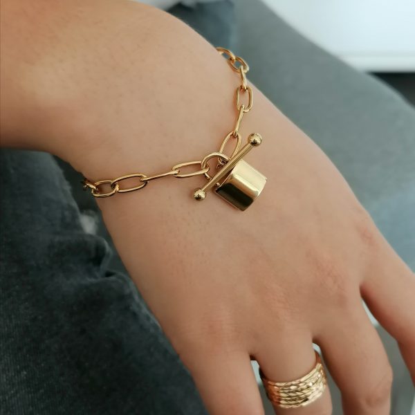 Bracelet chaine xxl et cadenas